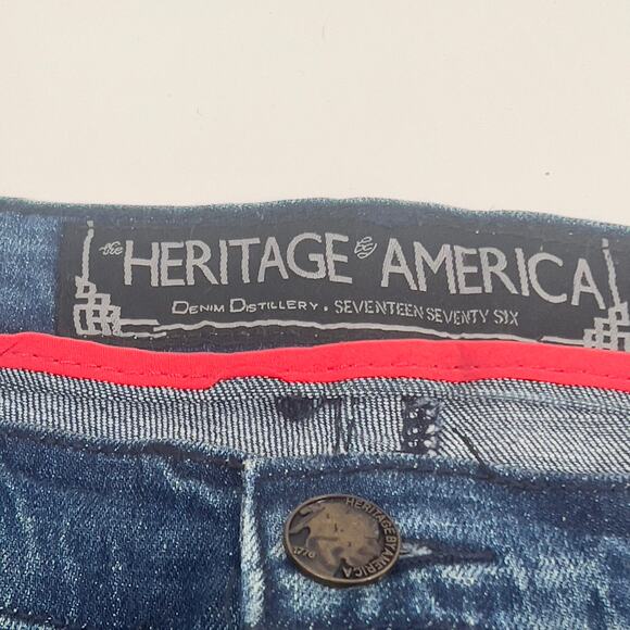 Heritage of America Denim Distillery 1776 Distressed Men's Jeans 38 x 34 - Picture 4 of 16